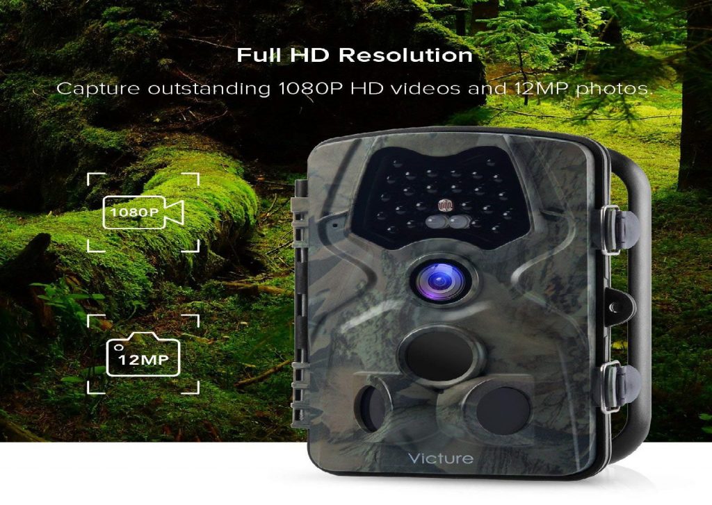 12MP 1080P Trail Camera Waterproof IP66 Outdoor Hunting Game Cam Night Vision